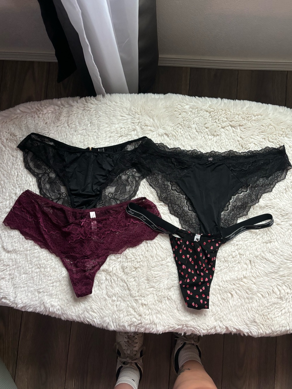 Victoria’s Secret Lace and Cotton Thong Panties Bundle Size XL